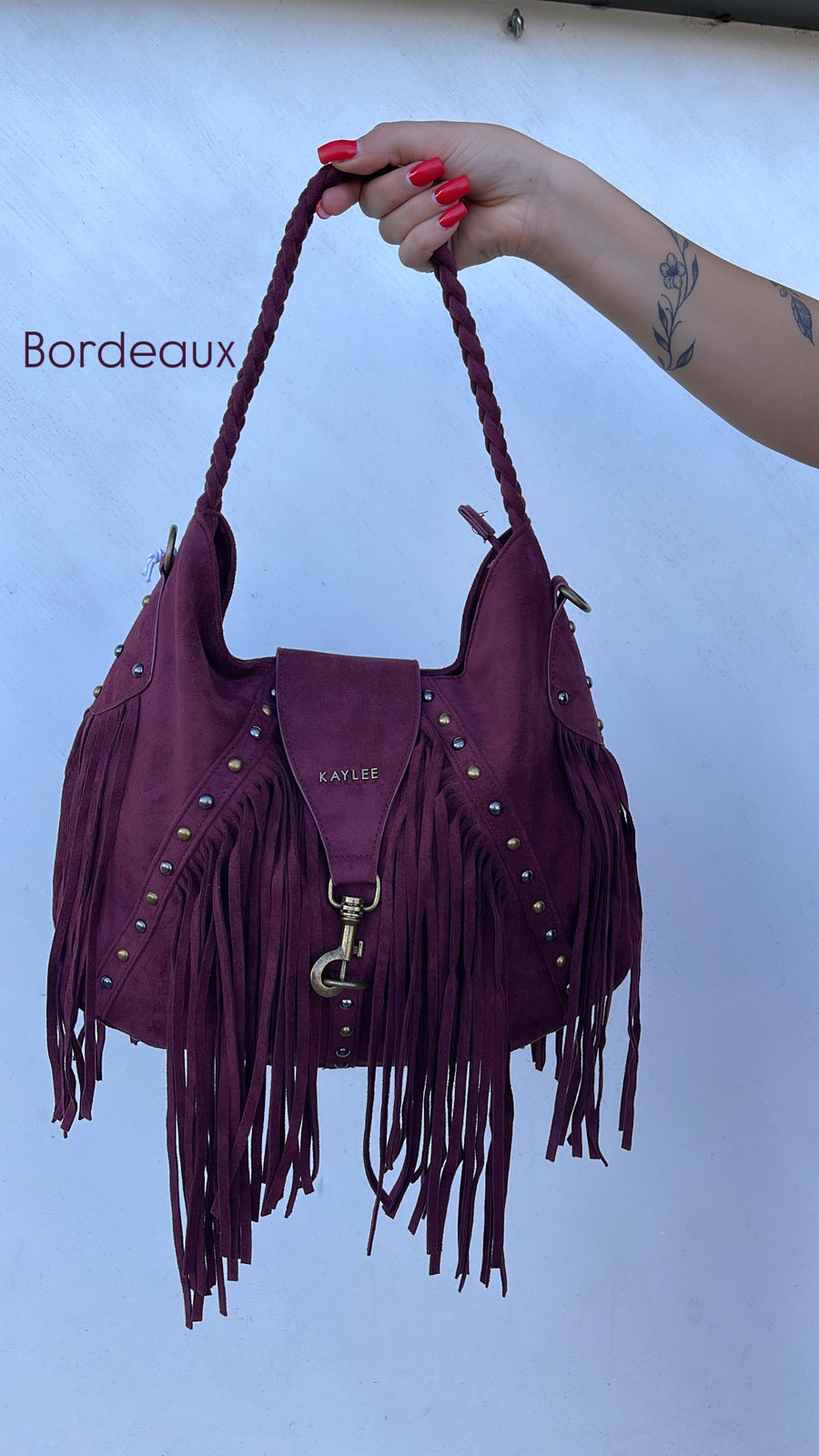 Borsa Frange Bordeaux