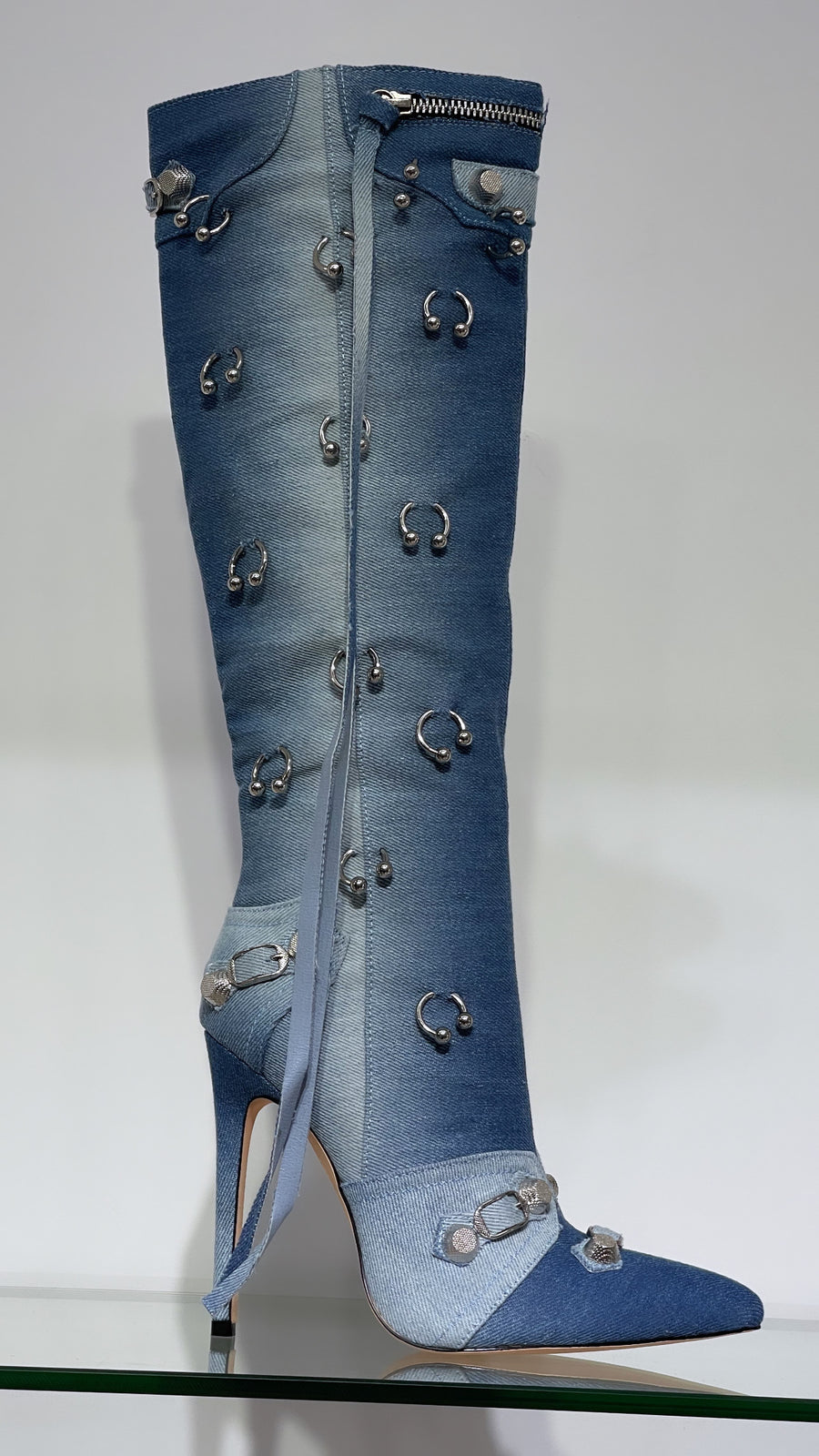 Stivale Jeans con piercing